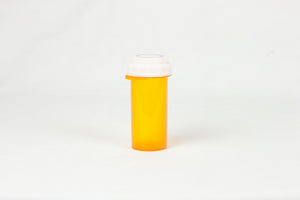 20 Dram Amber Thumb Tab Reversible Cap - 150 Count