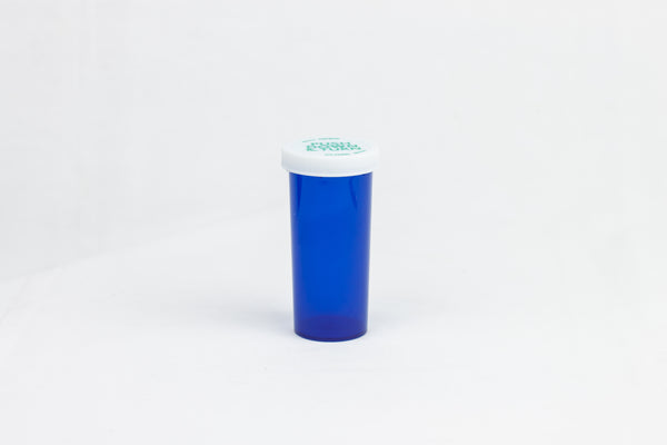 Push & Turn Child Resistant Bottles - Blue - 30 dram (240 units/Box)