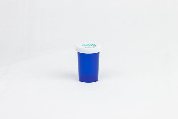 Push & Turn Child Resistant Bottles - Blue - 20 dram (360 units/Box)