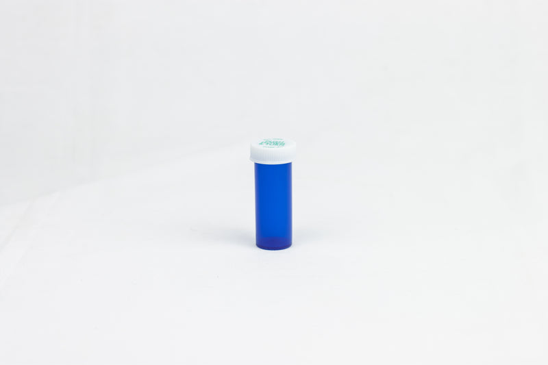 Push & Turn Child Resistant Bottles - Blue - 6 dram (600 units/Box)
