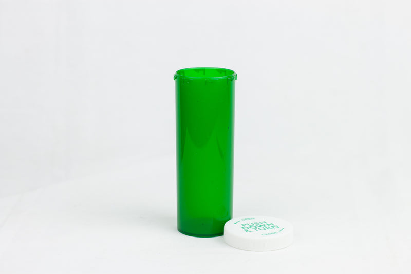 Push & Turn Child Resistant Bottles - Green - 60 dram (115 units/Box)