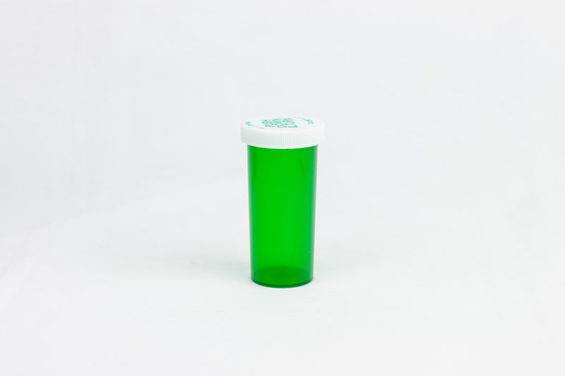 Push & Turn Child Resistant Bottles - Green - 30 dram (240 units/Box)