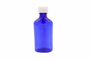 6oz Graduated Oval RX Bottles with Caps 100 count- Blue