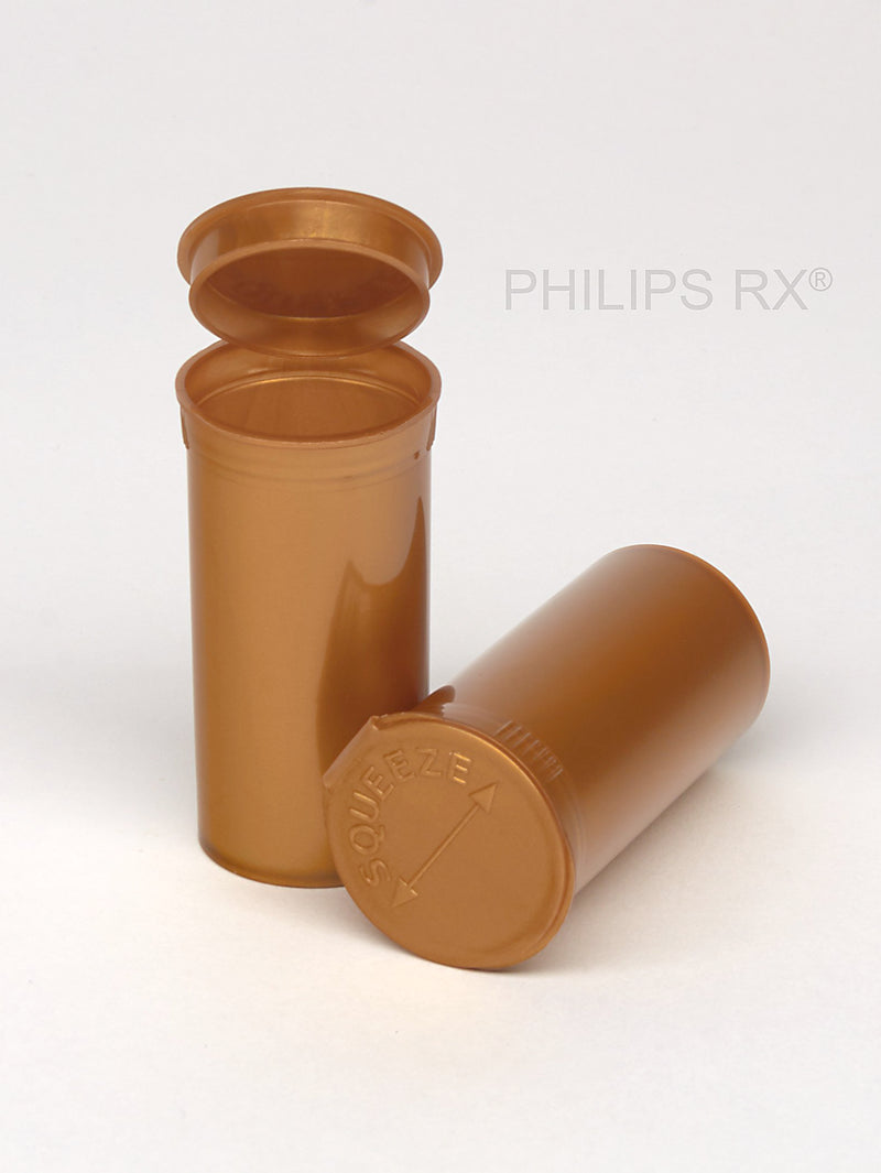 Philips Rx Pop Top Bottle - Gold - 13 dram - 315 Units - The Vial Store