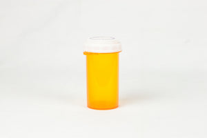 40 Dram Amber Thumb Tab Reversible Cap - 100 Count