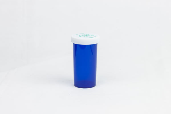 Push & Turn Child Resistant Bottles - Blue - 40 dram (180 units/Box)