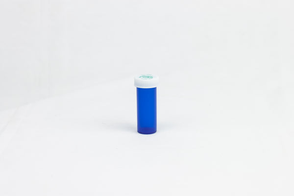Push & Turn Child Resistant Bottles - Blue - 6 dram (600 units/Box)