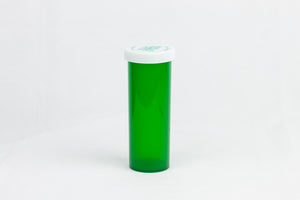 Push & Turn Child Resistant Bottles - Green - 60 dram (115 units/Box)