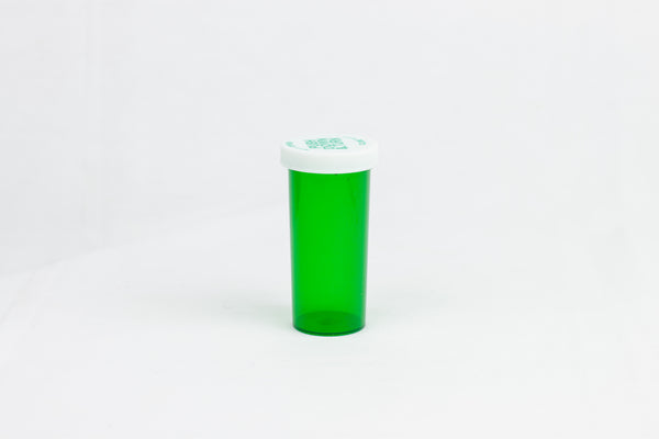 Push & Turn Child Resistant Bottles - Green - 30 dram (240 units/Box)
