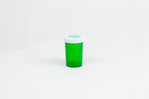 Push & Turn Child Resistant Bottles - Green - 20 dram (360 units/Box)