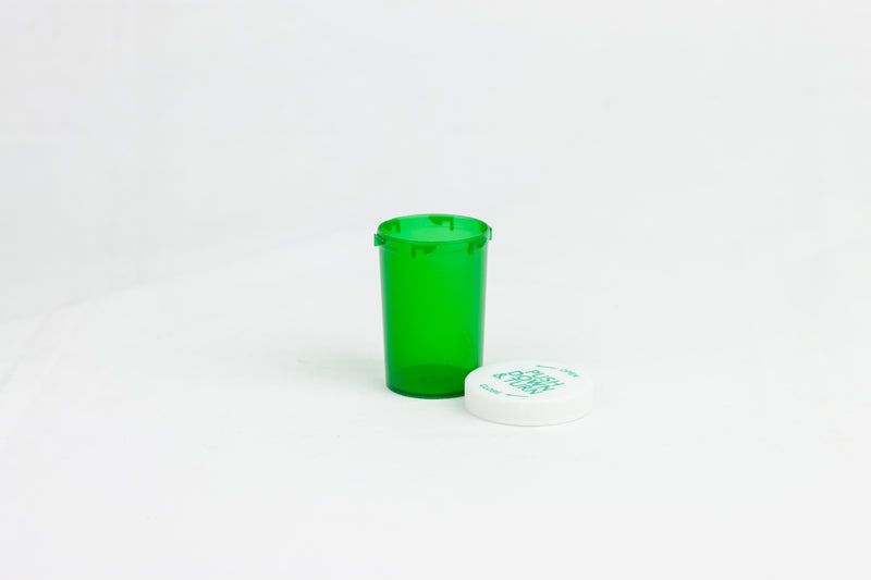 Push & Turn Child Resistant Bottles - Green - 20 dram (360 units/Box)
