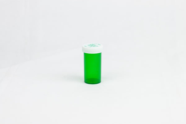 Push & Turn Child Resistant Bottles - Green - 13 dram ( 320 units/Box)