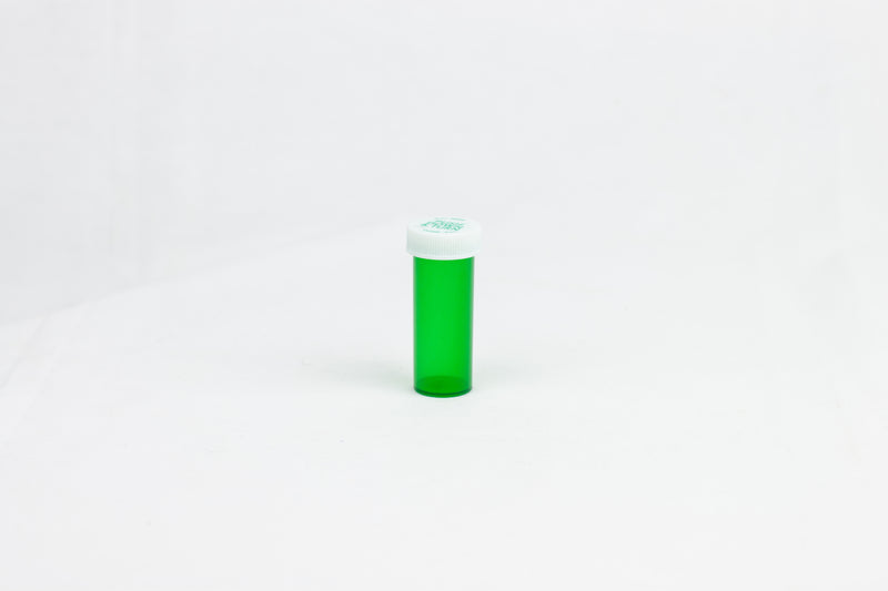 Push & Turn Child Resistant Bottles - Green - 6 dram (600 units/Box)