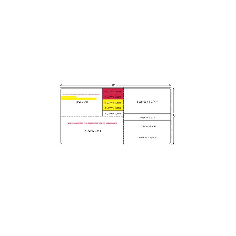 Universal Rx Label Size RX-228 Standard Prescription Label 5,760 labels/case