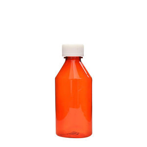 3oz Graduated Oval RX Bottles with Caps 200 count- Amber
