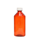 Graduated Oval RX Bottles with Child-Resistant Caps - Amber - 8 oz - 100 Count - The Vial Store