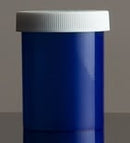 Push & Turn Child Resistant Veterinary Bottles - Blue - 30 dram - The Vial Store