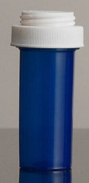 Push & Turn Child Resistant Veterinary Bottles - Blue - 8 dram - The Vial Store