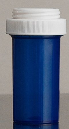 Push & Turn Child Resistant Veterinary Bottles - Blue - 13 dram - The Vial Store
