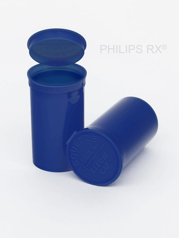 Philips Rx Pop Top Bottle - Blueberry - 19 dram - 225 Units - The Vial Store