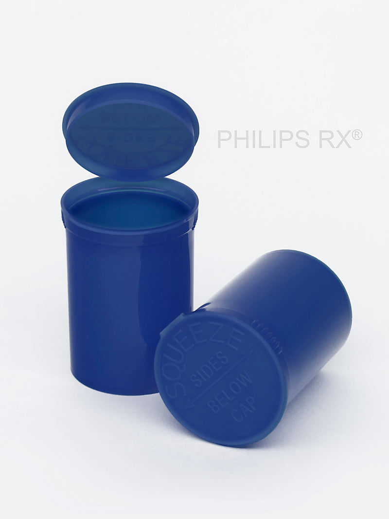 Philips Rx Pop Top Bottle - Blueberry - 30 dram - 150 Units - The Vial Store