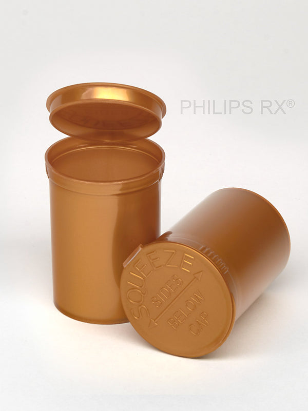 Philips Rx Pop Top Bottle - Gold - 30 dram - 150 Units - The Vial Store