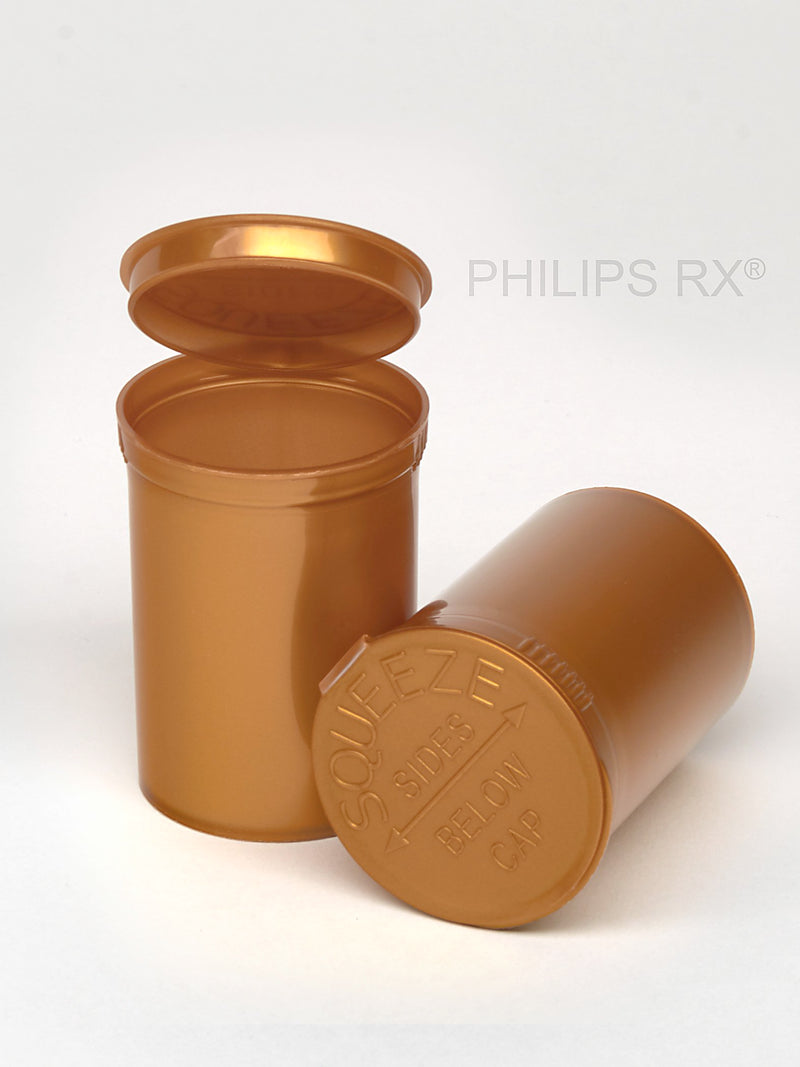 Philips Rx Pop Top Bottle - Gold - 30 dram - 150 Units - The Vial Store