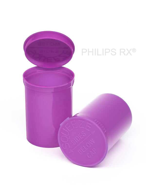 Philips Rx Pop Top Bottle - Grape - 30 dram - 150 Units - The Vial Store