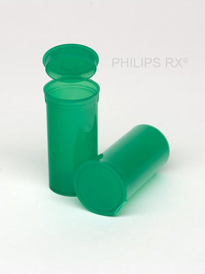 Philips Rx Pop Top Bottle - Green - 13 dram - 315 Units