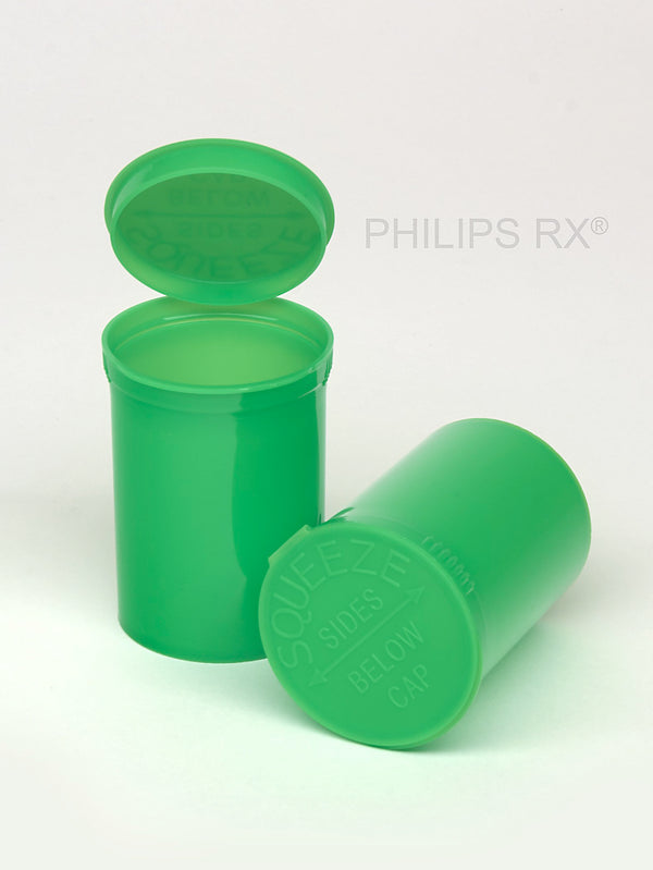 Philips Rx Pop Top Bottle - Lime - 30 dram - 150 Units - The Vial Store