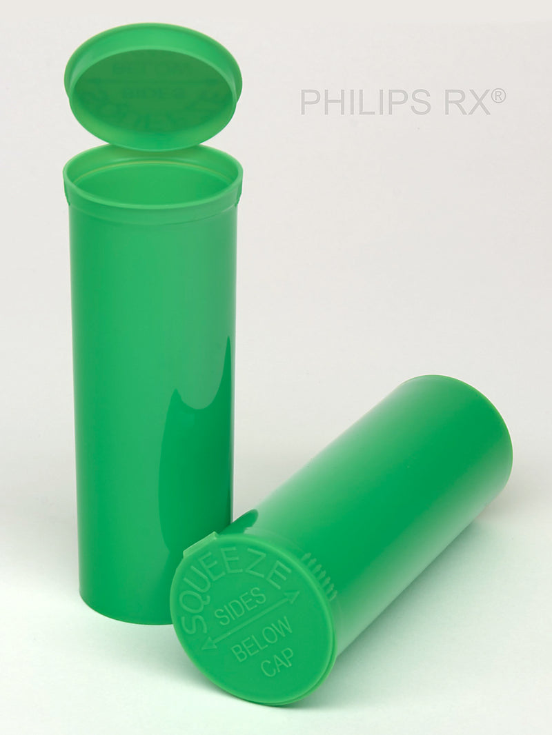 Philips Rx Pop Top Bottle - Lime - 60 dram - 75 Units - The Vial Store