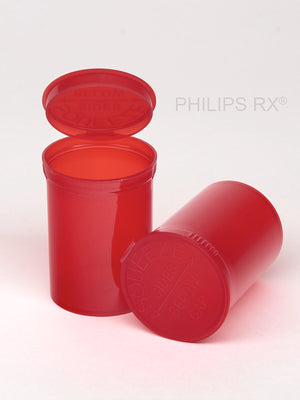 Philips Rx Pop Top Bottle - Red- 30 dram - 150 Units