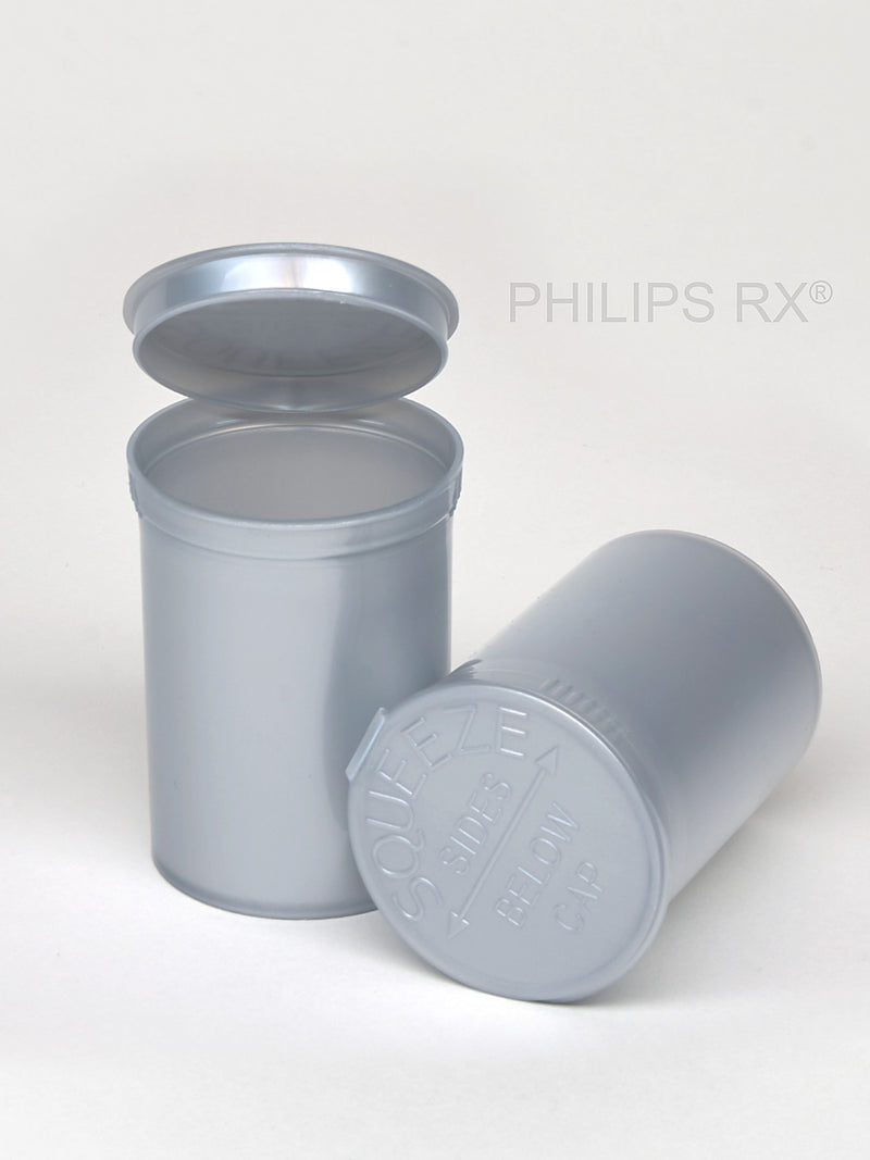 Philips Rx Pop Top Bottle - Silver - 30 dram - 150 Units - The Vial Store