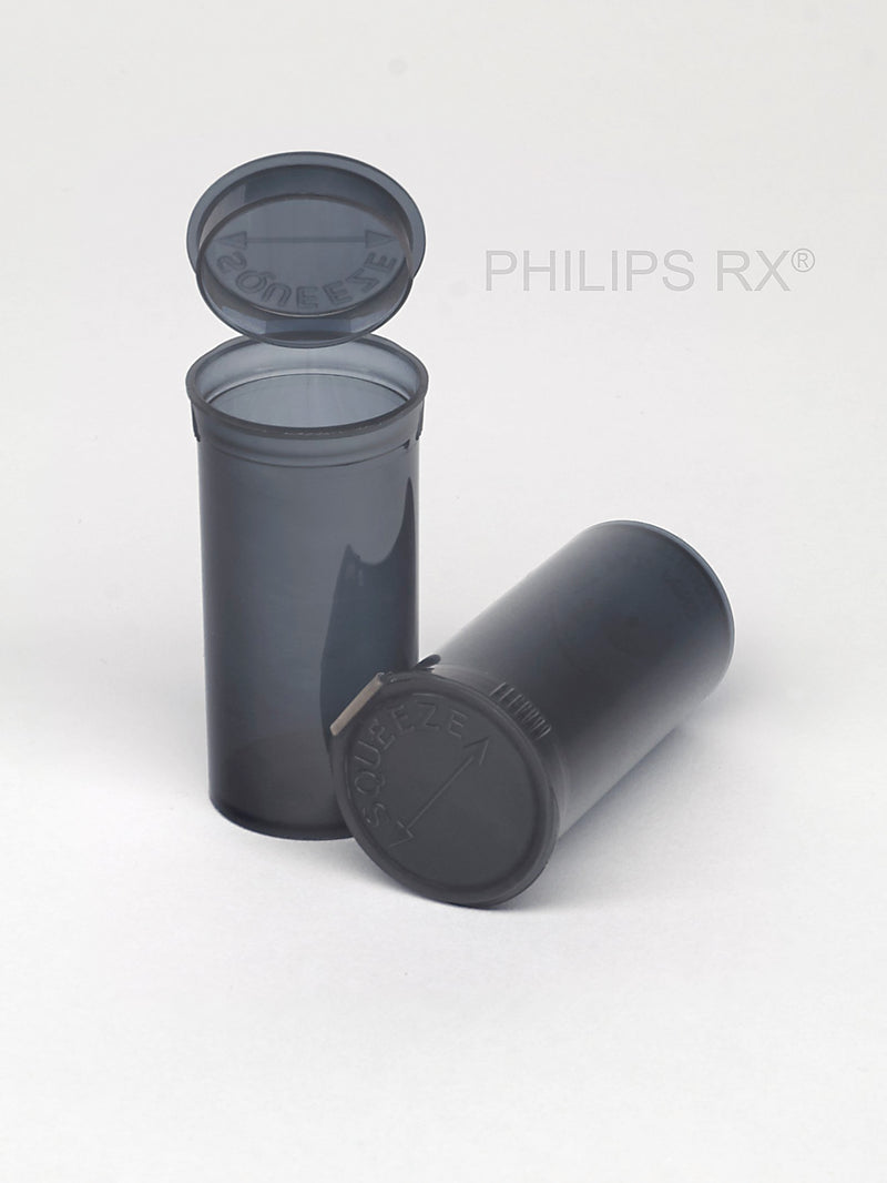 Philips Rx Pop Top Bottle -Smoke - 13 dram - 315 Units - The Vial Store