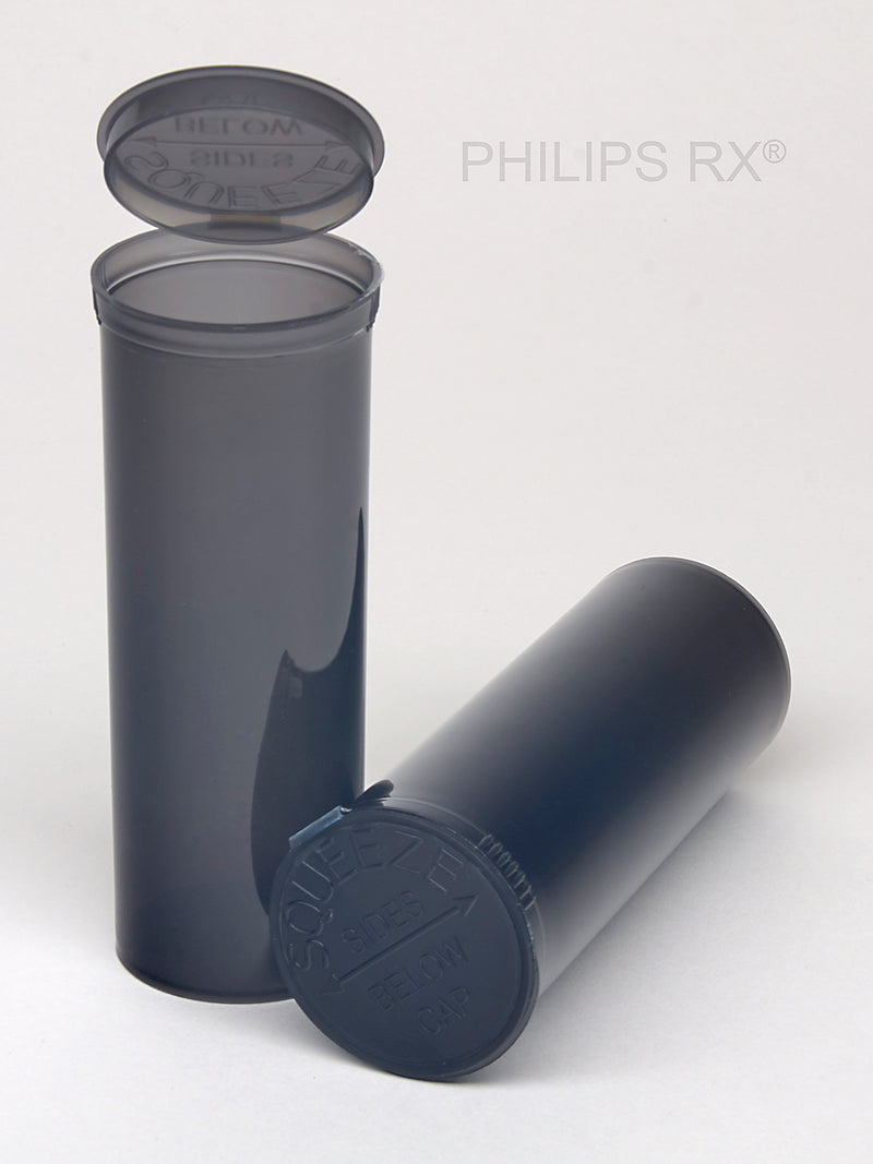 Philips Rx Pop Top Bottle - Smoke- 60 dram - 75 Units - The Vial Store