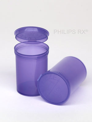 Philips Rx Pop Top Bottle - Violet - 30 dram - 150 Units