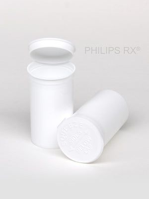 Philips Rx Pop Top Bottle - White - 13 dram - 315 Units