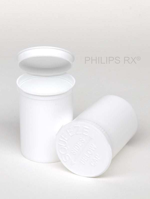Philips Rx Pop Top Bottle - White - 30 dram - 150 Units - The Vial Store