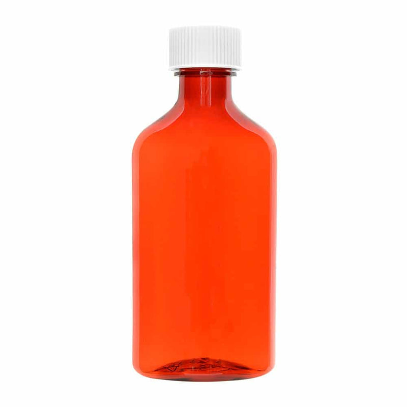 Graduated Oval RX Bottles with Child-Resistant Caps - Amber - 6 oz - 100 Count - The Vial Store