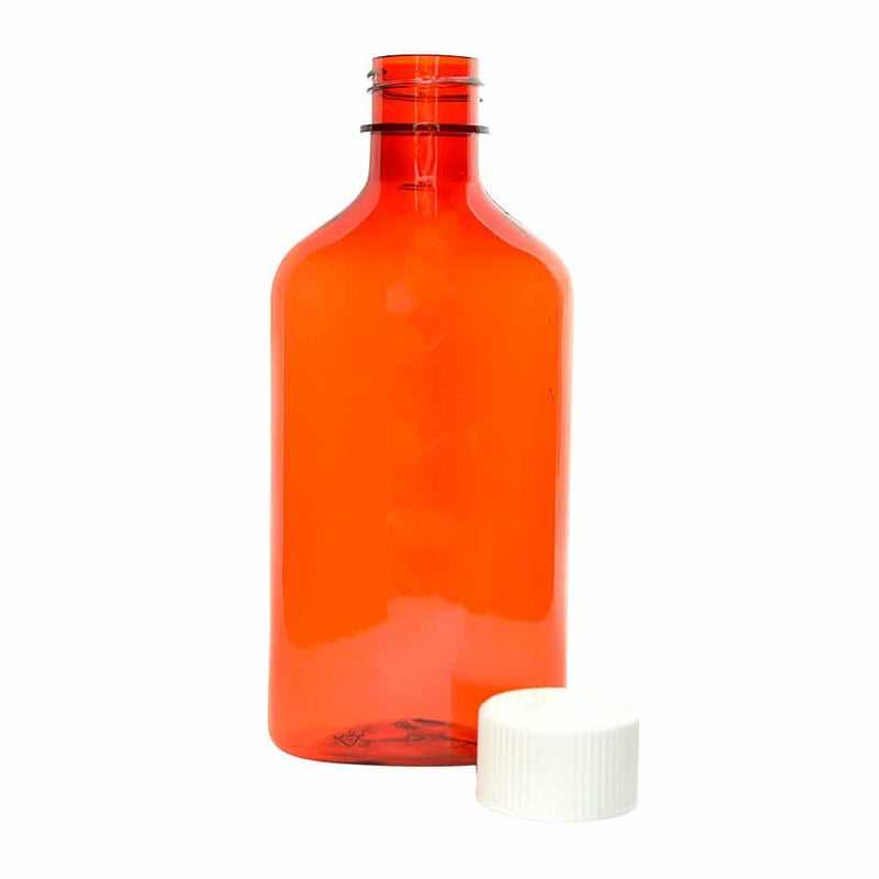 Graduated Oval RX Bottles with Child-Resistant Caps - Amber - 6 oz - 100 Count - The Vial Store