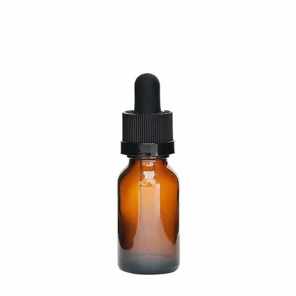 Glass Amber CR Dropper Bottles - 15ml - 48 Count - The Vial Store