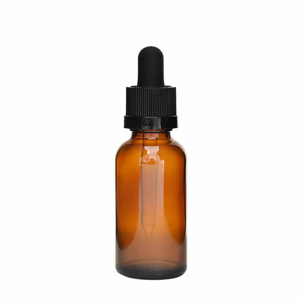 Glass Amber CR Dropper Bottles - 30ml - 48Count - The Vial Store