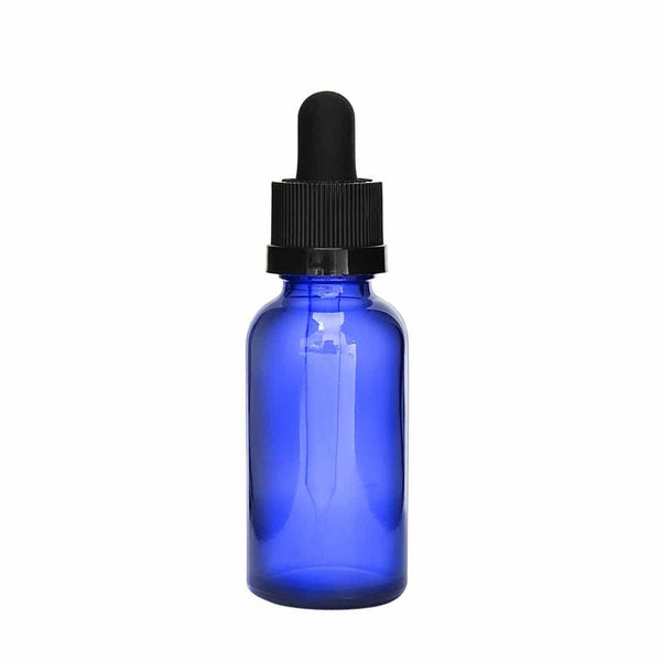 Glass Blue CR Dropper Bottles - 30ml - 48Count - The Vial Store