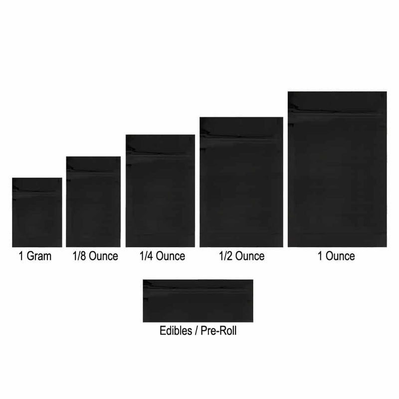 mylar_blackclear_1.25oz__mylar-bags-black-size-label-line-up