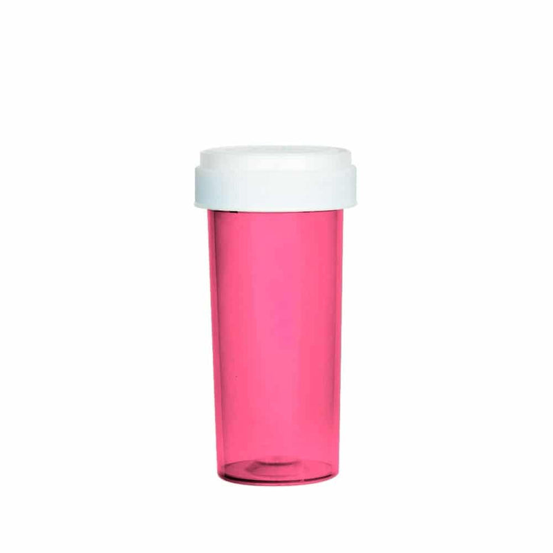 30 Dram Reversible Cap Vials Pink (190 Units/Box) - The Vial Store
